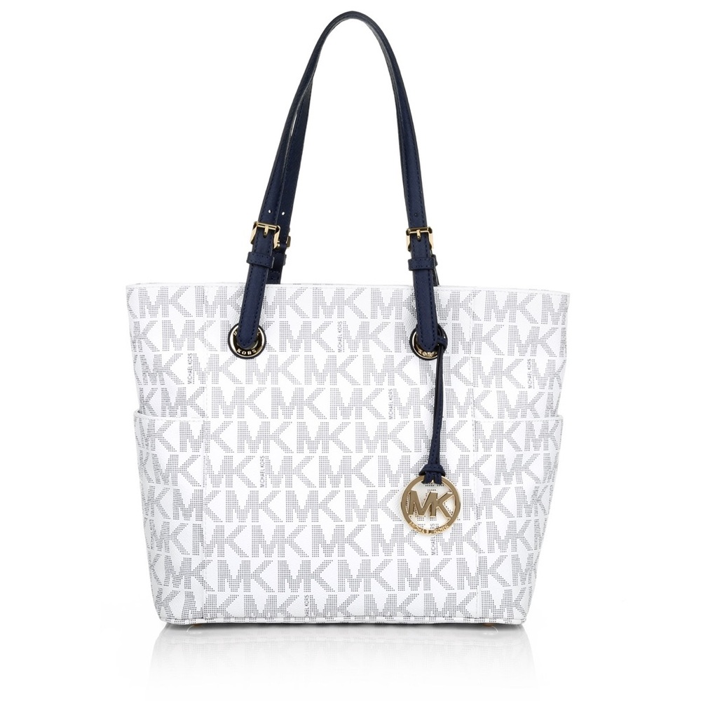 Michael Kors Jet Set Tote with logo in Navy